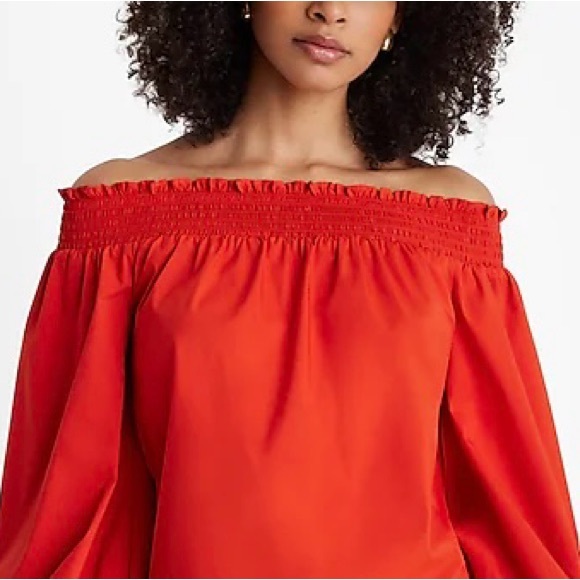 Derek Lam Red Off-shoulder Top